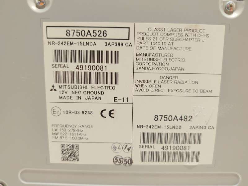 Recambio de sistema navegacion gps para mitsubishi outlander iii (gg_w, gf_w, zj, zl, zk) 2.0 hybrid 4wd (gg2w) referencia OEM I 7