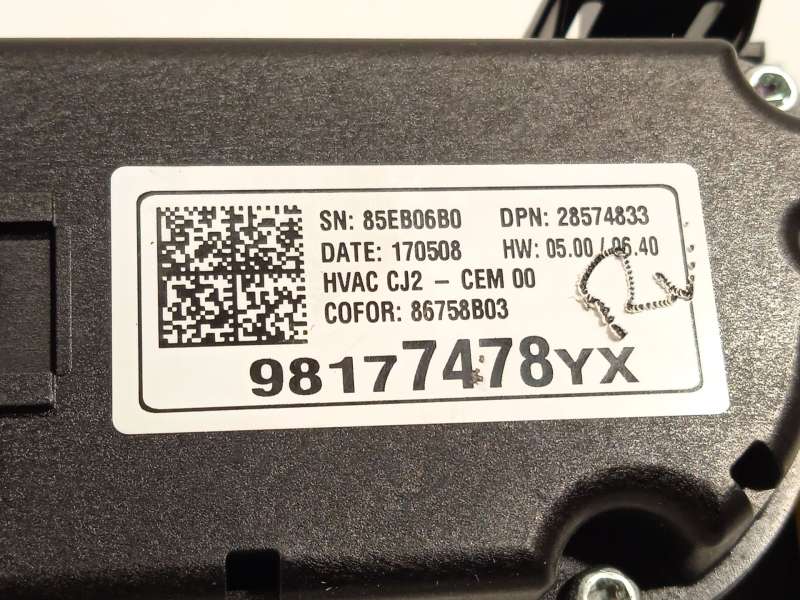 Recambio de mando climatizador para opel grandland / grandland x (a18, p1uo) 1.6 turbo d (75) referencia OEM IAM 98177478YX 9552 - Blanco 6