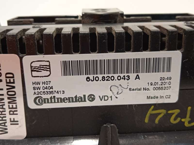 Recambio de mando climatizador para seat ibiza (6j5) fr referencia OEM IAM 6J0820043ANEE  A2C53357413 - Rojo 5