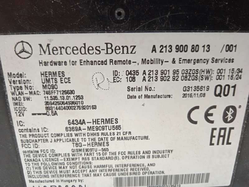 Recambio de modulo electronico para mercedes-benz clase e familiar (bm 213) e 220 d (213.204) referencia OEM IAM A2139008013  21 - Negro 4