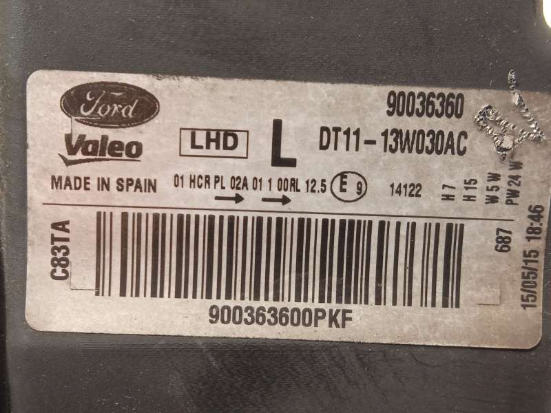 Recambio de faro izquierdo para ford tourneo connect / grand tourneo connect v408 monospace 1.6 tdci referencia OEM IAM DT1113W0 - Blanco 5