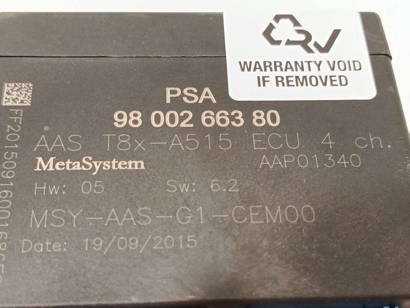 Recambio de modulo electronico para peugeot 5008 (0u_, 0e_) 1.6 bluehdi 120 referencia OEM IAM 9800266380 5