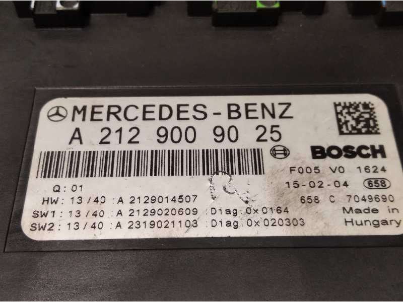 Recambio de caja reles / fusibles para mercedes-benz clase e (w212) lim. 2.1 cdi cat referencia OEM IAM A2129009025 2129009025 F - Negro 6
