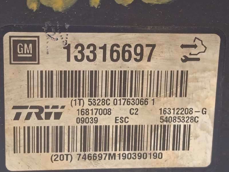 Recambio de abs para opel insignia berlina sport referencia OEM IAM 13316697 16312208G 16817008 5