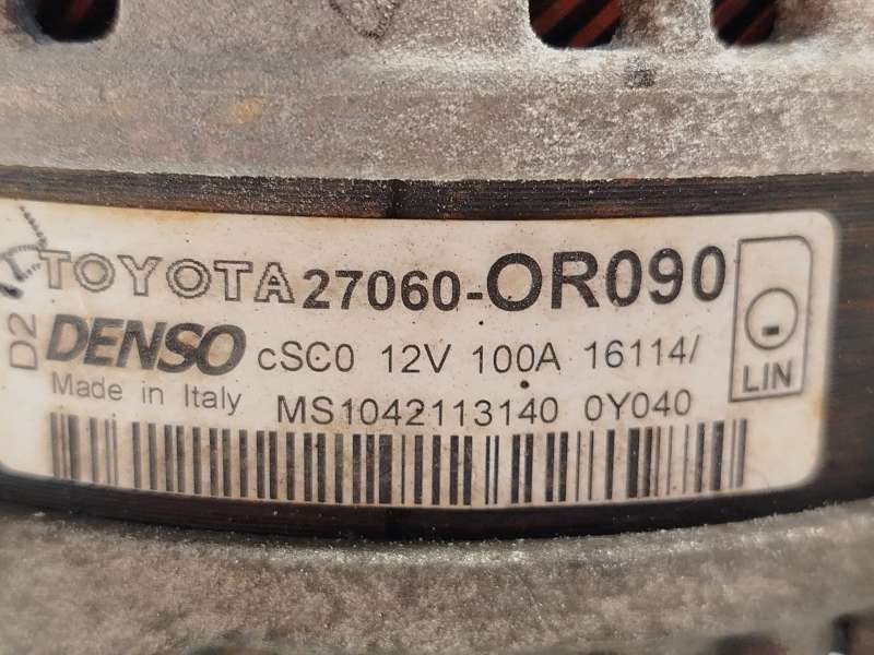 Recambio de alternador para toyota auris 2.0 d-4d cat referencia OEM IAM 27060OR090 270600R090 1042113140 - Blanco 5