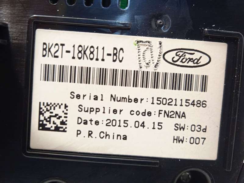 Recambio de mando multifuncion para ford tourneo connect / grand tourneo connect v408 monospace 1.6 tdci referencia OEM IAM BK2T - Blanco 6