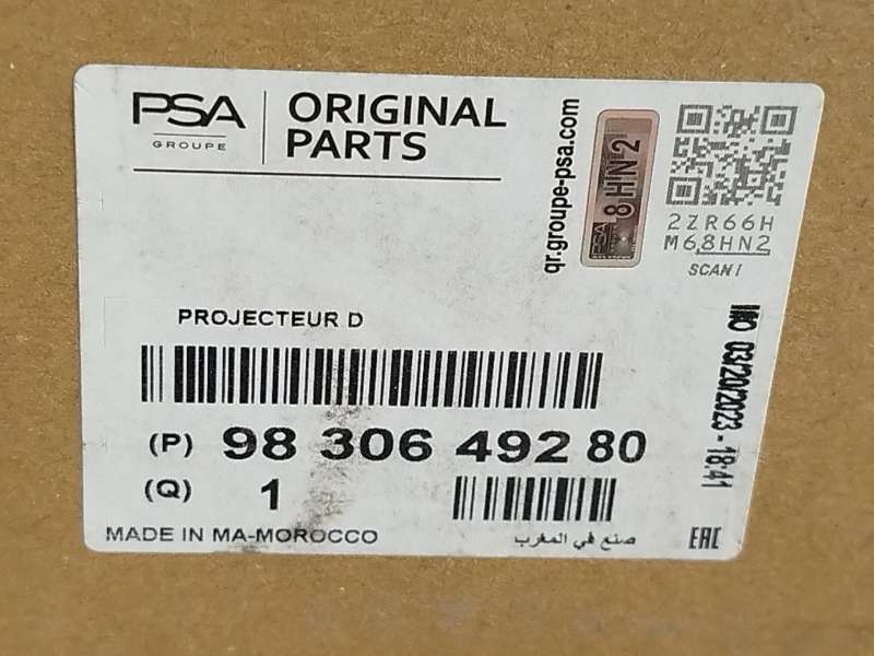 Recambio de faro derecho para citroën c4 iii 1.2 referencia OEM IAM 9830649280  73374698 6