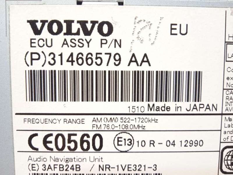 Recambio de sistema audio / radio cd para volvo s60 ii (134) d2 referencia OEM IAM 31466579 P31466579 - Azul 6