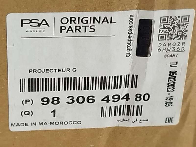 Recambio de faro izquierdo para citroën c4 iii 1.2 referencia OEM IAM 9830649480  73374697 8