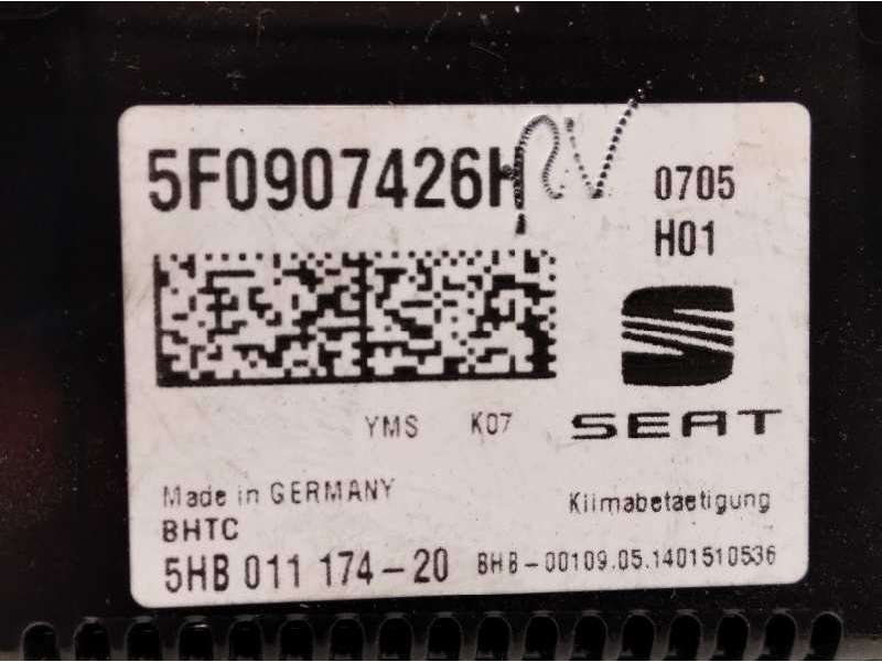 Recambio de mando climatizador para seat leon (5f1) 1.6 tdi referencia OEM IAM 5F0907426H  5HB01117420 - Gris 6