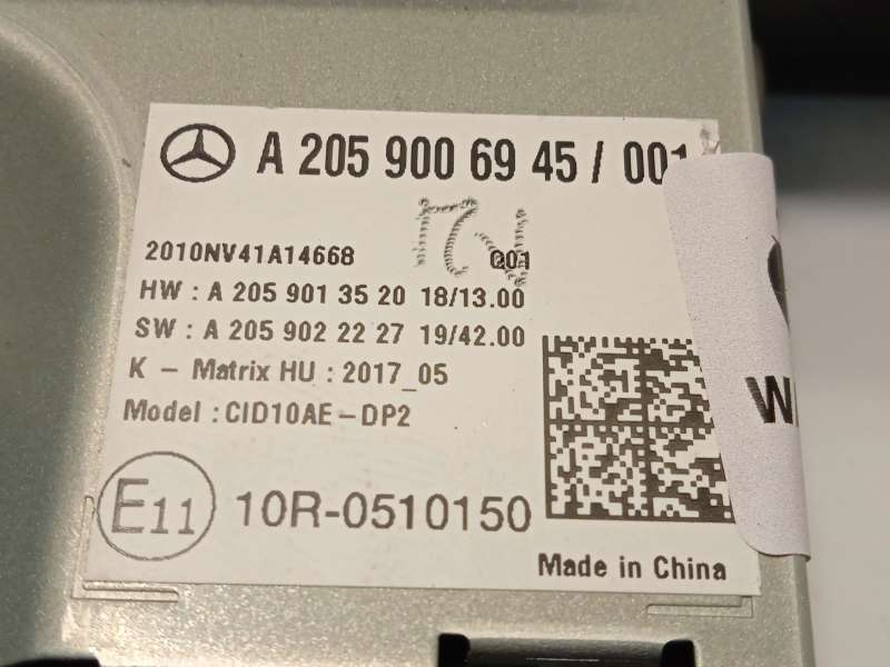 Recambio de pantalla multifuncion para mercedes-benz clase c (w205) c 220 d (205.014) referencia OEM IAM A2059006945  10R0510150 - Negro 6