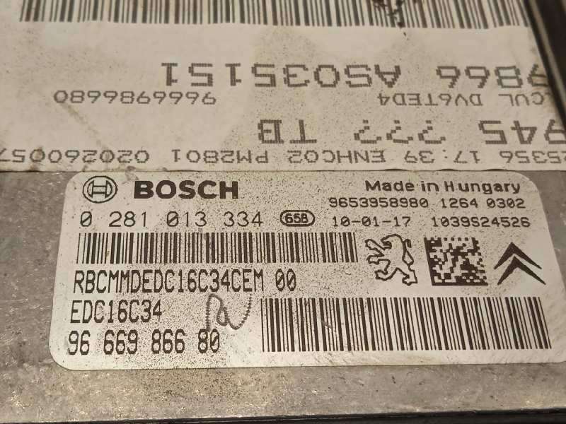 Recambio de centralita motor uce para peugeot 3008 premium referencia OEM IAM 9666986680 9653958980 0281013334 - Blanco 4