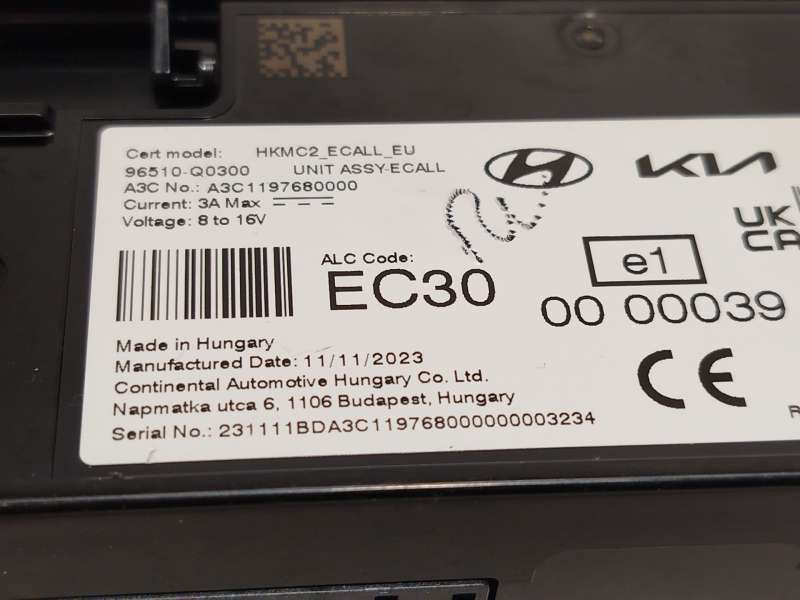 Recambio de modulo electronico para hyundai i20 iii (bc3, bi3) 1.0 t-gdi hybrid 48v referencia OEM IAM 96510Q0300  A3C1197680000 6