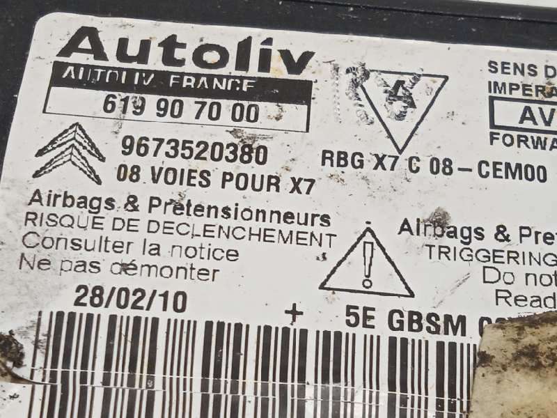 Recambio de centralita airbag para citroën c5 station wagon millenium referencia OEM IAM 9673520380  619907000 - Azul 4