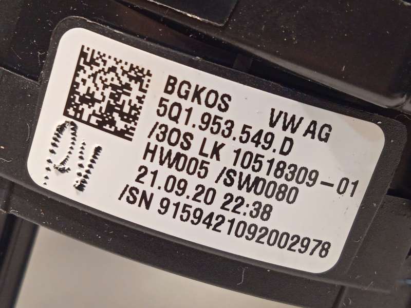 Recambio de anillo airbag para seat leon (kl1, klg) 1.0 tsi referencia OEM IAM 5Q1953549D 4