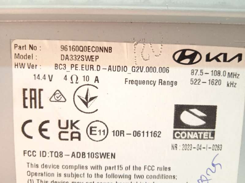 Recambio de sistema audio / radio cd para hyundai i20 iii (bc3, bi3) 1.2 referencia OEM IAM 96160Q0EC0NNB - Verde 7