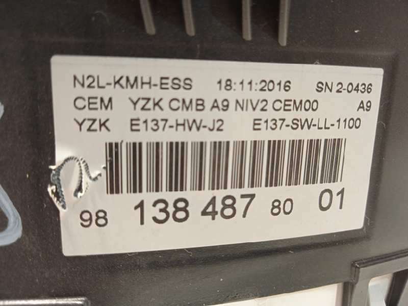 Recambio de cuadro instrumentos para peugeot 208 style referencia OEM IAM 9813848780 - Azul 6