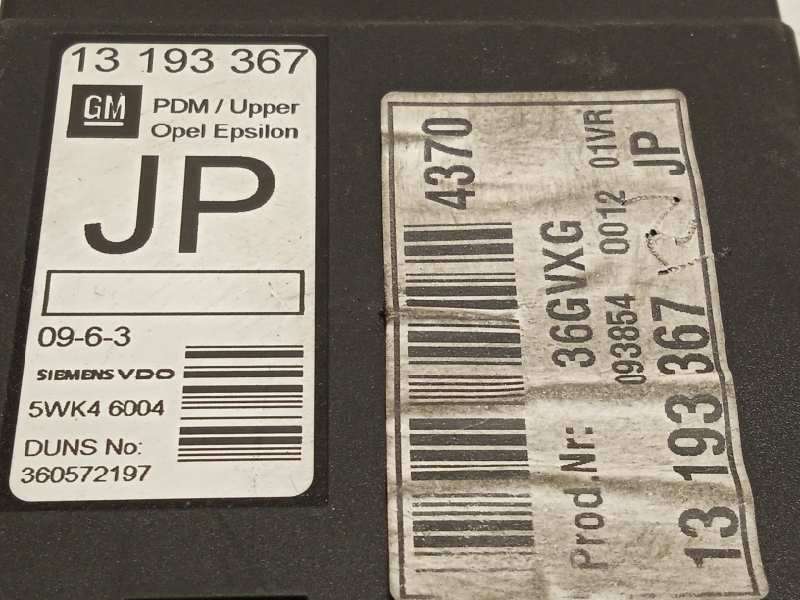 Recambio de modulo electronico para opel signum cosmo referencia OEM IAM 13193367  5WK46004 - Negro 4