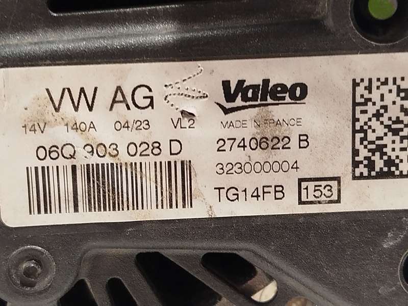Recambio de alternador para cupra leon (kl1, ku1, kug) 2.0 tsi referencia OEM IAM 06Q903028D 2740622B TG14FB 4