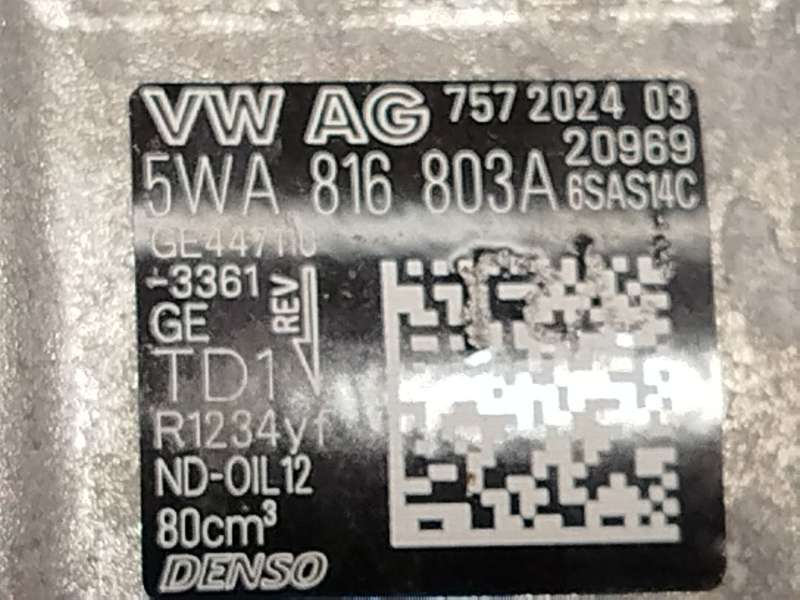 Recambio de compresor aire acondicionado para cupra leon (kl1, ku1, kug) 1.5 etsi referencia OEM IAM 5WA816803A  4471103361 - Negro 5