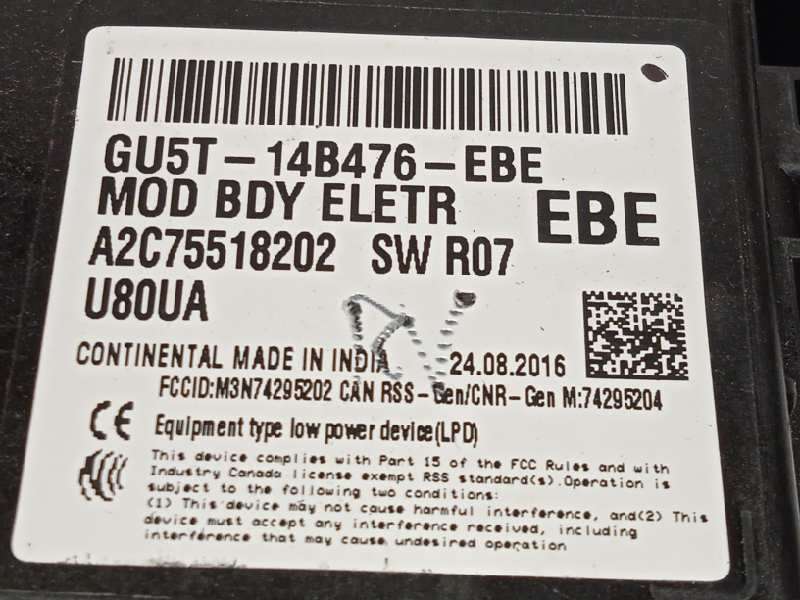 Recambio de centralita confort para ford ka+ 1.2 ti-vct cat referencia OEM IAM GU5T14B476EBE  A2C75518202 - Azul 4