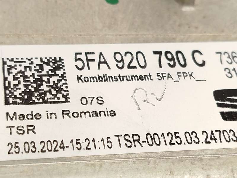 Recambio de cuadro instrumentos para cupra leon (kl1, ku1, kug) 1.5 etsi referencia OEM IAM 5FA920790C - Negro 5