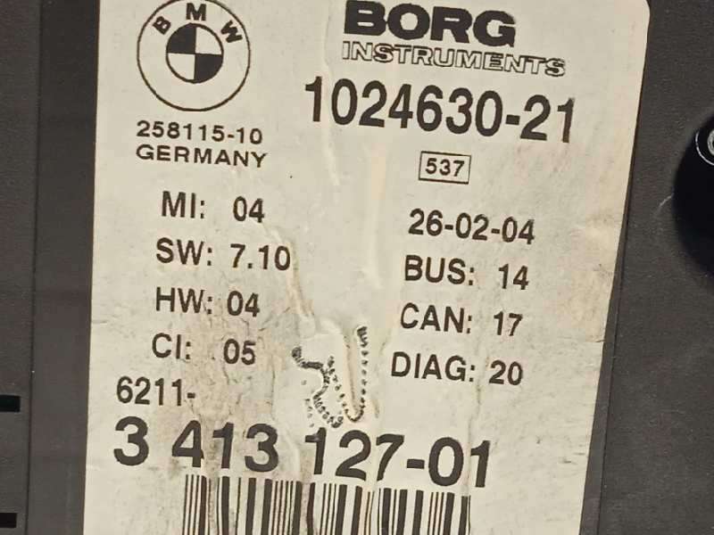 Recambio de cuadro instrumentos para bmw x3 (e83) 3.0 turbodiesel cat referencia OEM IAM 3413127 62113413127 1024630 6