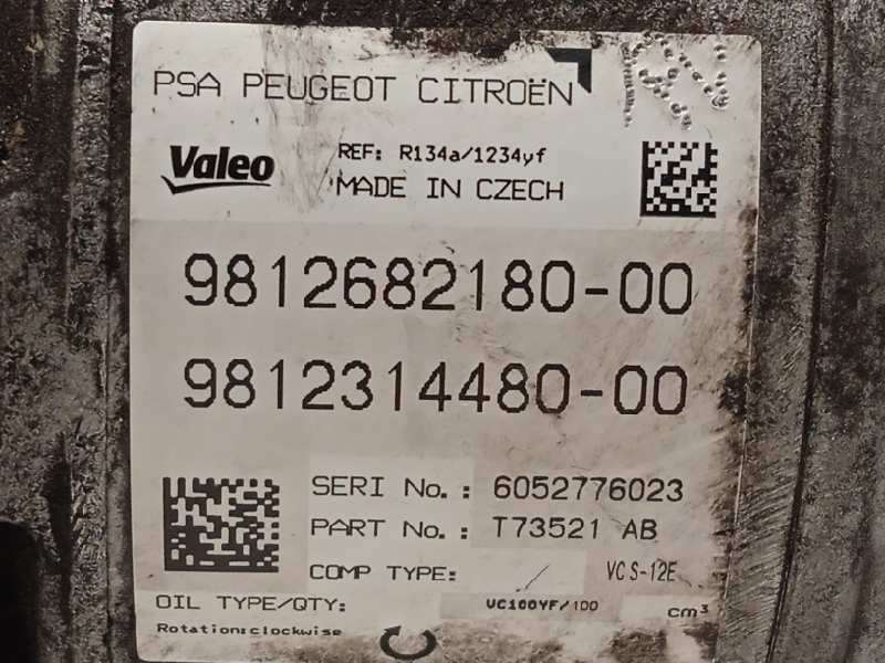 Recambio de compresor aire acondicionado para peugeot 308 style referencia OEM IAM 9812682180  9812314480 4