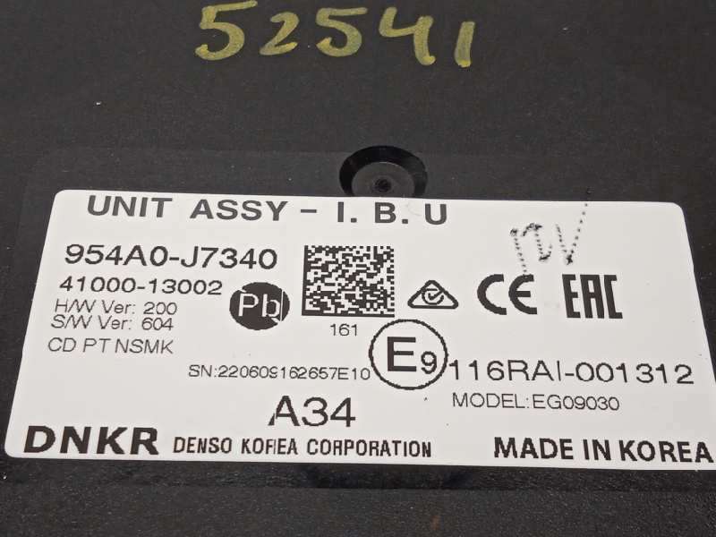 Recambio de modulo electronico para kia xceed 1.0 tgdi cat referencia OEM IAM 954A0J7340  4100013002 4