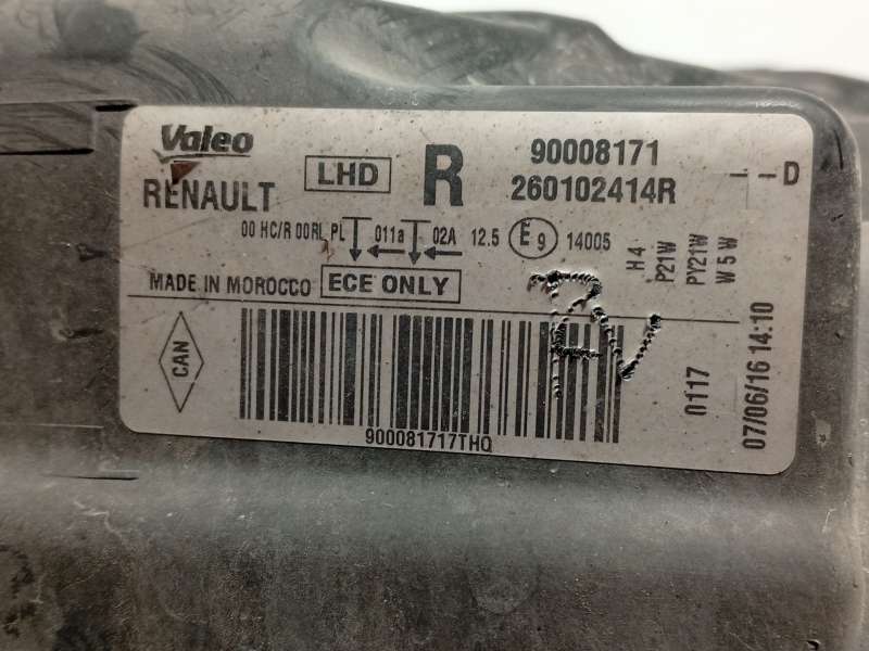 Recambio de faro derecho para dacia dokker monospace (ke_) 1.6 lpg referencia OEM IAM 260102414R 260109545R 90008171 - Blanco 6
