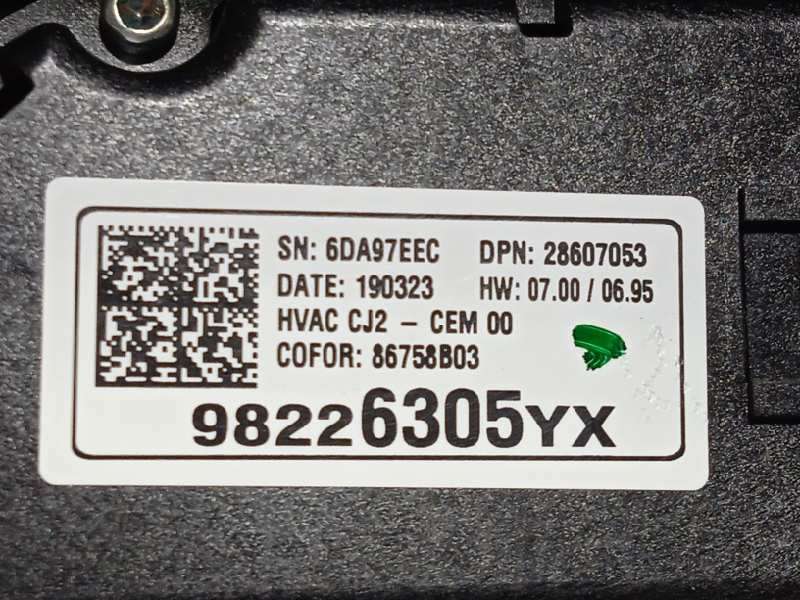 Recambio de mando climatizador para opel crossland x 1.5 cdti dpf referencia OEM IAM 98226305YX 39149578 28607053 - Gris 5