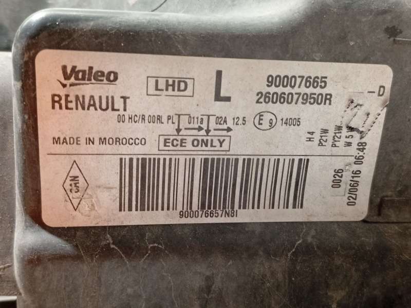 Recambio de faro izquierdo para dacia dokker monospace (ke_) 1.6 lpg referencia OEM IAM 260607950R 260603007R 90007665 - Blanco 6