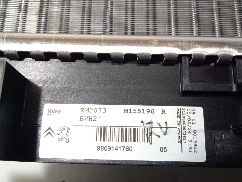 Recambio de radiador agua para peugeot 3008 ii suv (mc_, mr_, mj_, m4_) 1.5 bluehdi 130 referencia OEM IAM 9809141780 7