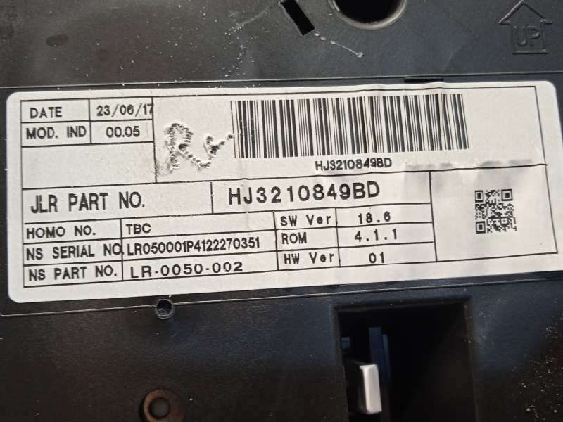 Recambio de cuadro instrumentos para land rover evoque hse referencia OEM IAM HJ3210849BD - Negro 6