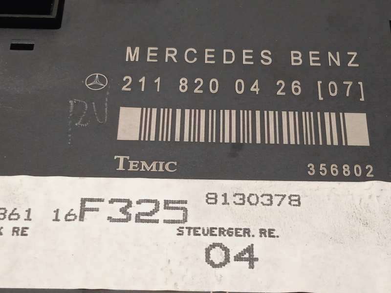 Recambio de modulo confort para mercedes-benz clase e (w211) berlina e 270 cdi (211.016) referencia OEM IAM 2118200426  A2118200 4