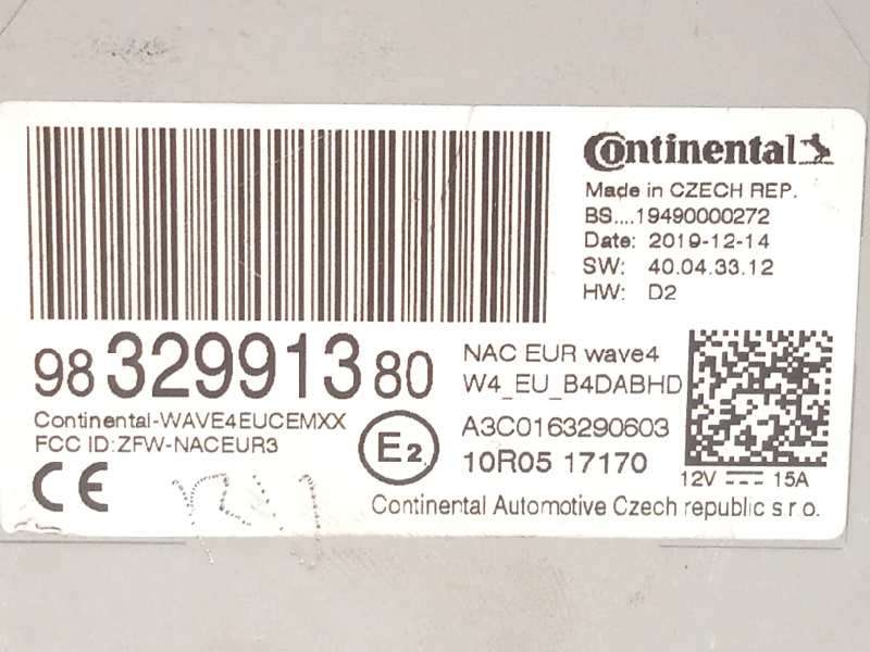 Recambio de sistema audio / radio cd para opel corsa f 1.2 referencia OEM IAM 9832991380  A3C01632906 - Blanco 5