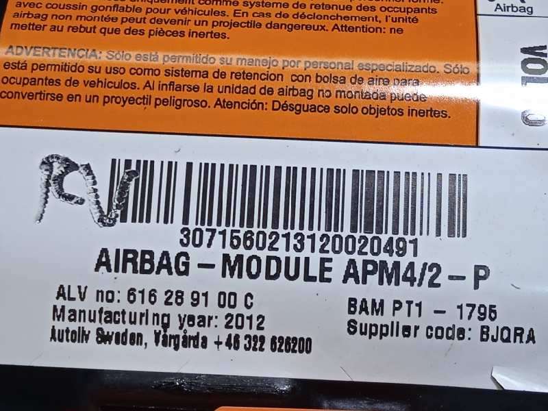Recambio de airbag delantero derecho para volvo s60 lim. 2.0 diesel cat referencia OEM IAM 30715602 - Gris 4