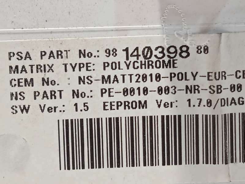 Recambio de cuadro instrumentos para peugeot 2008 (--.2013) style referencia OEM IAM 9814039880 - Gris 6