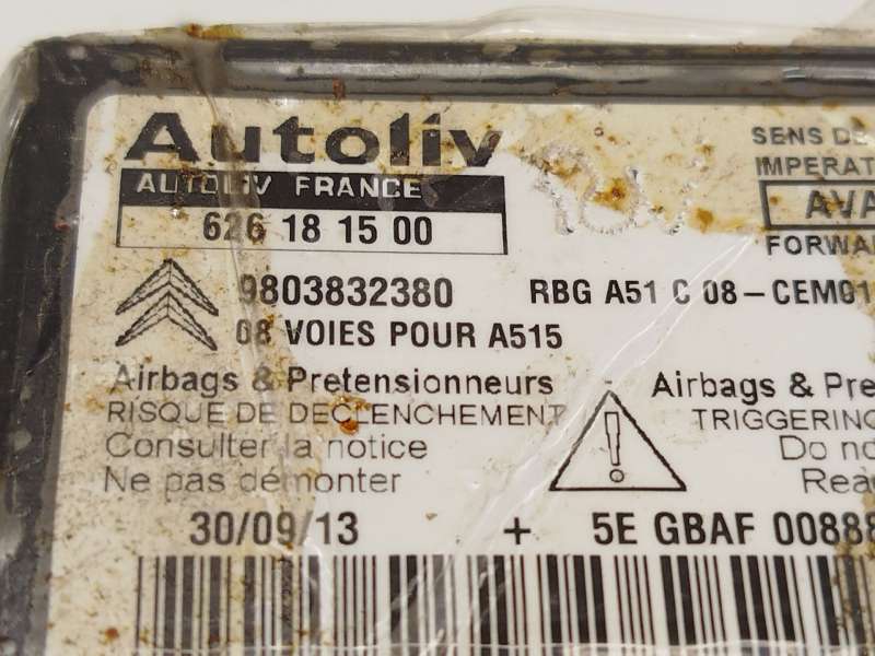 Recambio de centralita airbag para citroën ds3 (sa_) 1.6 hdi 90 referencia OEM IAM 9803832380  626181500 - Rojo 4
