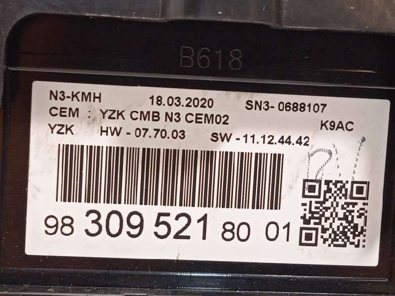 Recambio de cuadro instrumentos para citroën berlingo shine m referencia OEM IAM 9830952180 6