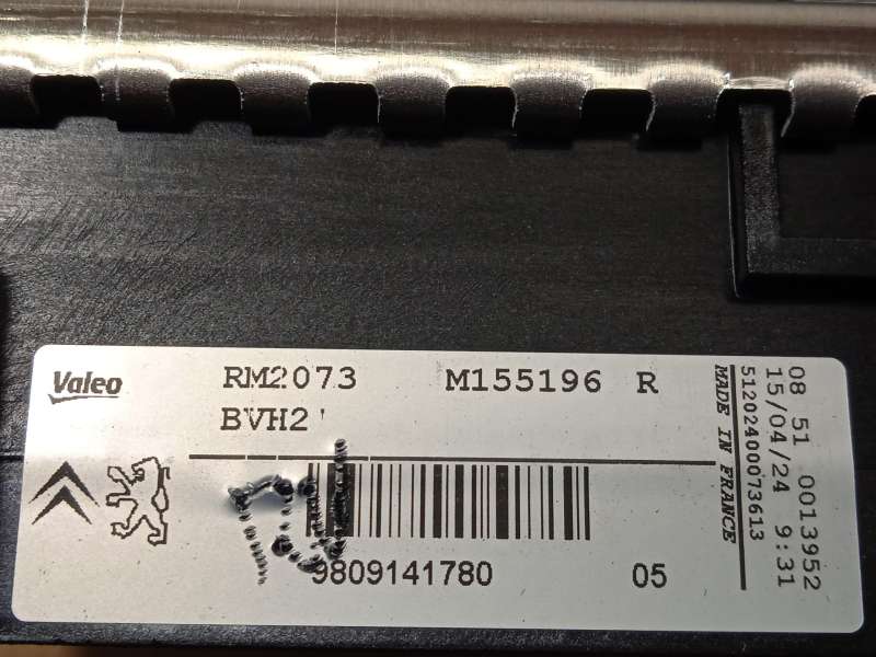 Recambio de radiador agua para peugeot 3008 ii suv (mc_, mr_, mj_, m4_) 1.5 bluehdi 130 referencia OEM IAM 9809141780 7