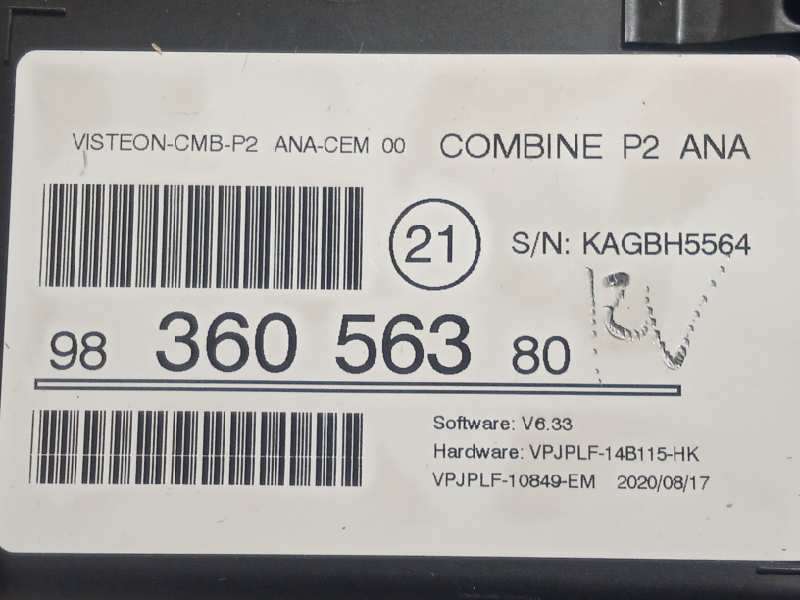 Recambio de cuadro instrumentos para peugeot 208 (p2) allure referencia OEM IAM 9836056380 6