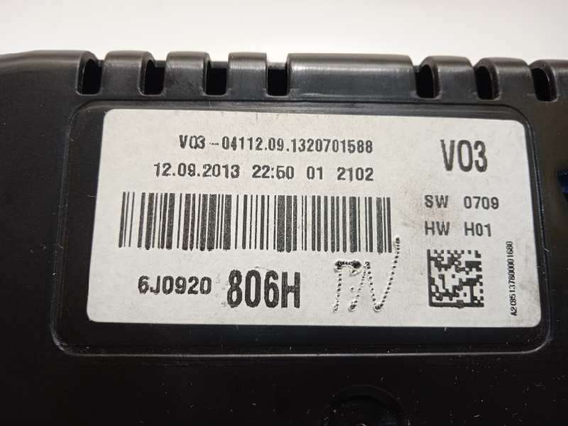 Recambio de cuadro instrumentos para seat ibiza sc (6j1) reference referencia OEM IAM 6J0920806H - Blanco 5