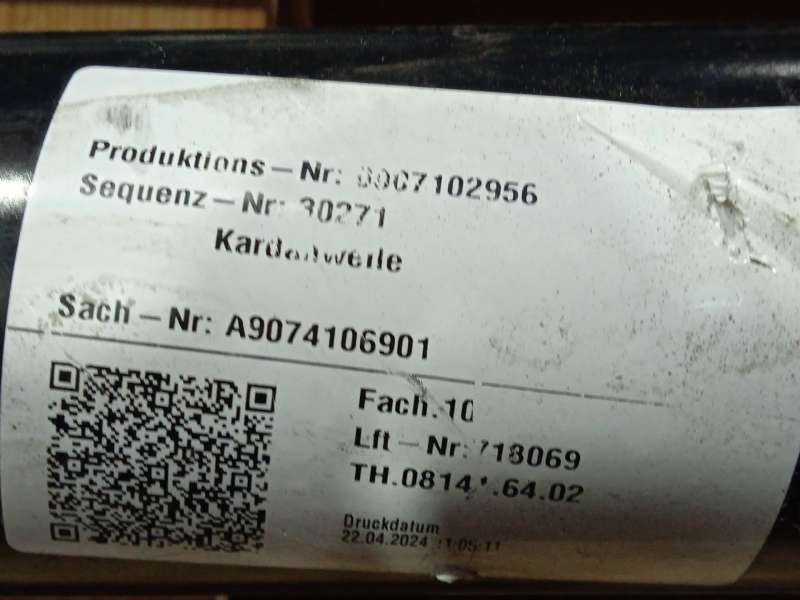 Recambio de transmision central para mercedes-benz sprinter 4-t furgoneta (b907, b910) 419 cdi rwd (907.643, 907.645, 907.647) r 10