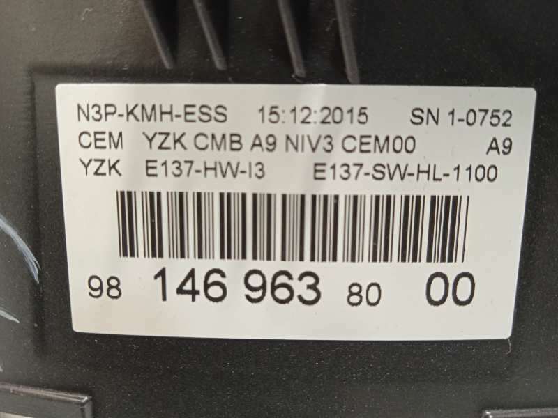 Recambio de cuadro instrumentos para peugeot 2008 (--.2013) 1.2 16v vti referencia OEM IAM 9814696380 9814039880 - Gris 4