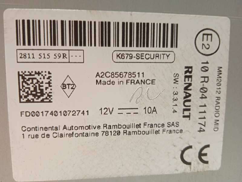 Recambio de sistema navegacion gps para renault captur 1.5 dci diesel fap referencia OEM IAM 281151559R  A2C85678511 5