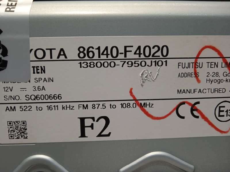 Recambio de pantalla multifuncion para toyota c-hr hybrid dynamic plus referencia OEM IAM 86140F4020  1380007950J101 6