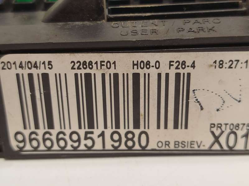 Recambio de caja reles / fusibles para peugeot 207/207+ (wa_, wc_) 1.4 hdi referencia OEM IAM 9666951980 657077 22661F01 4