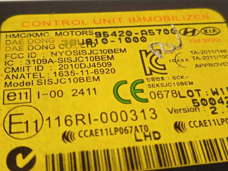 Recambio de centralita inmovilizador para hyundai i30 (gd) style referencia OEM IAM 95420A5700 - Negro 4