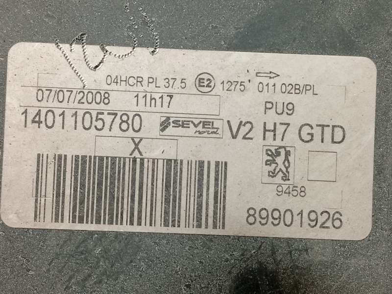 Recambio de faro izquierdo para peugeot 807 (eb_) 2.0 hdi referencia OEM IAM 1401105780 6208F1 89901926 6